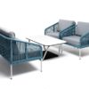 Cannas blue Комплект лаунж мебели из роупа цвет бирзовый меланж