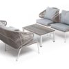 Milano Плетеная мебель из роупа цвет светлый серый меланж