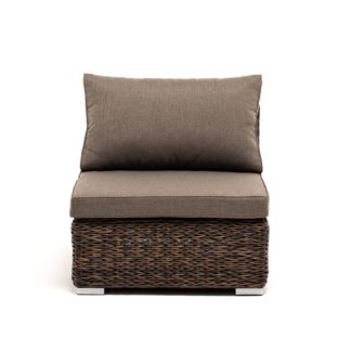 Лунго (гиацинт)Модуль Центр диван из ротанга, цвет коричневый