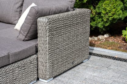 Плетеная мебель угловой комплект Лунго (гиацинт), цвет серый