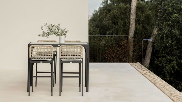 Стул барный «Ribs» из искусственного ротанга — Skyline Design