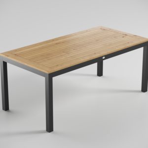 Стол из тика обеденный «Premium Bella» 180х90cm темно-серый карбон