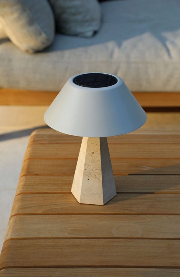 Kiruna (Hexa S Cap), светильник антрацит, алюминий натуральный камень
