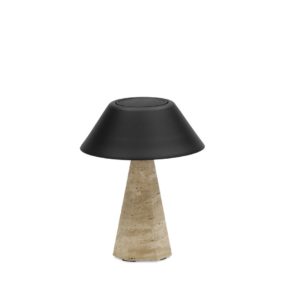 Kiruna (Hexa S Cap), светильник антрацит, алюминий натуральный камень