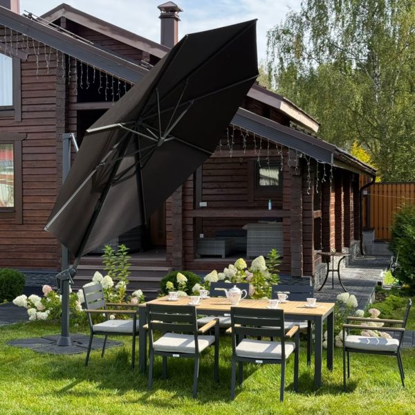 Зонт-SKY BLACK круглый в комплекте с утяжелителями